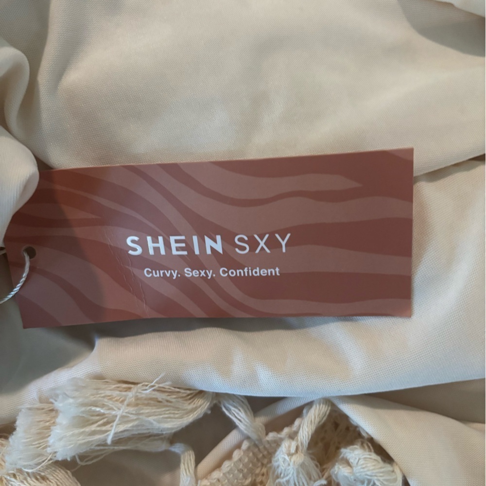 SHEIN SXY One Shoulder Fringe Dress NWT - Picture 3 of 3